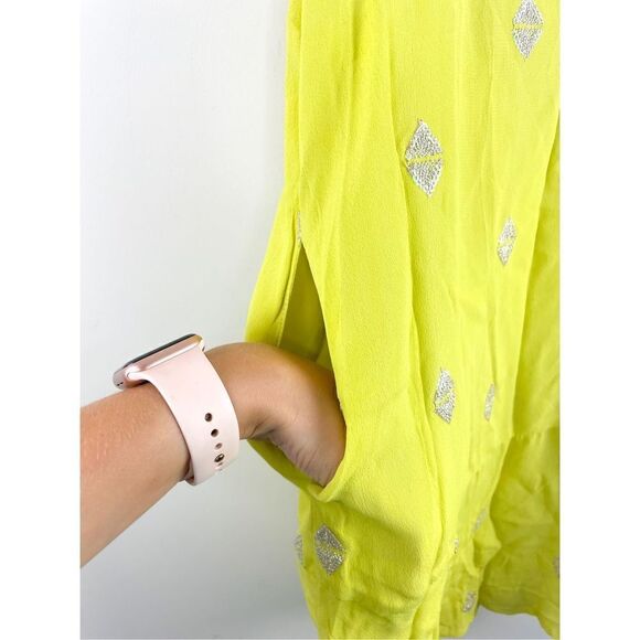 Anthropologie LEIFNOTES Flapper Ponderosa Dress Sequins Yellow Tank Sleeveless 4 - Picture 10 of 14